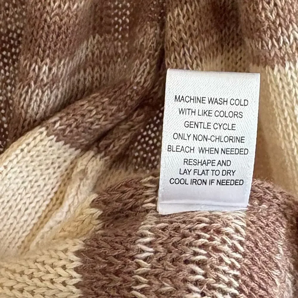 Cato Tan And Cream Cardigan‎ Size Large